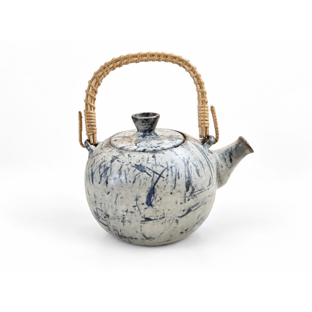 Beautiful Vintage Görge Hohlt Mid-Century Pottery Teapot AS IS Broken Lid Repair